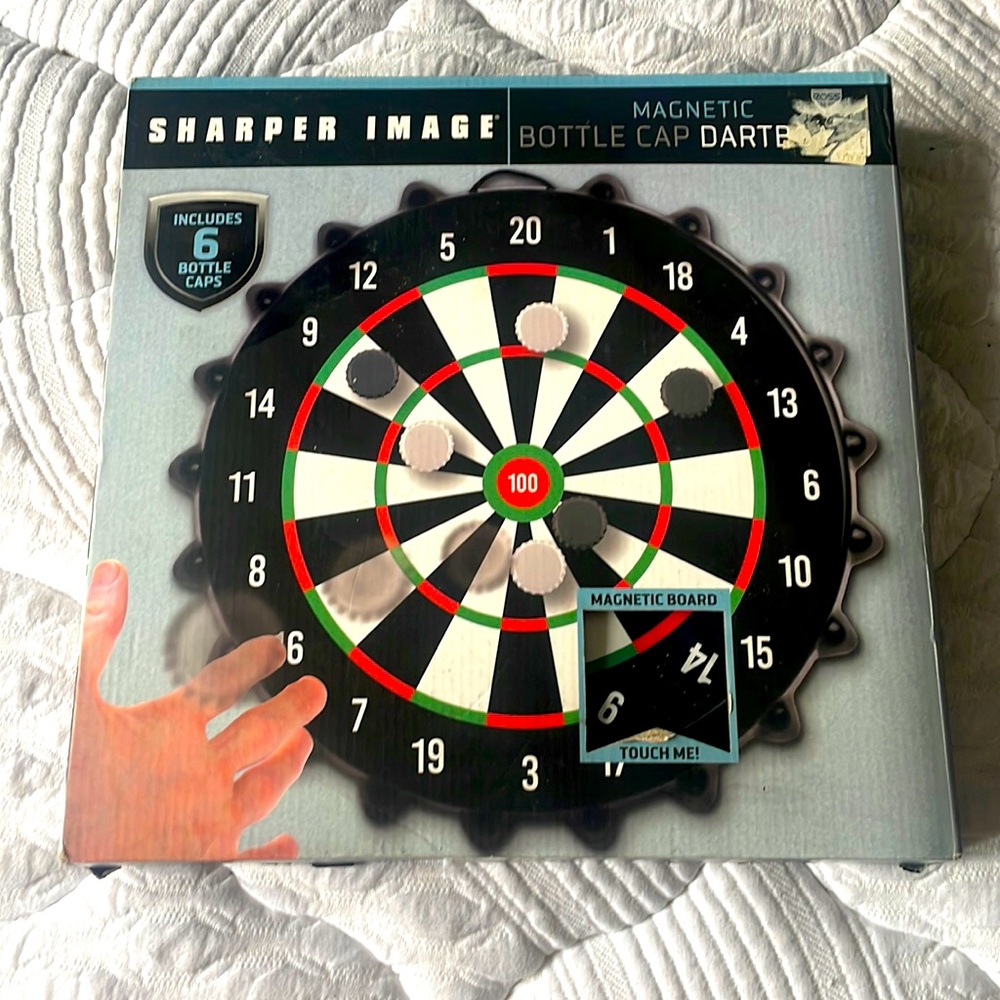 Sharper Image Magnetic Bottle Cap Dartboard